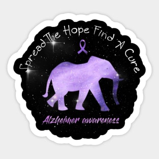 Alzheimer Awareness Spread The Hope Find A Cure Gift Sticker